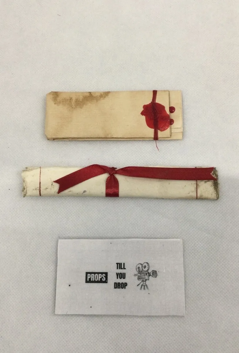 Anne Boleyn Wax Sealed Letter & Scroll Screen Used Movie Prop Film TV COA Rare