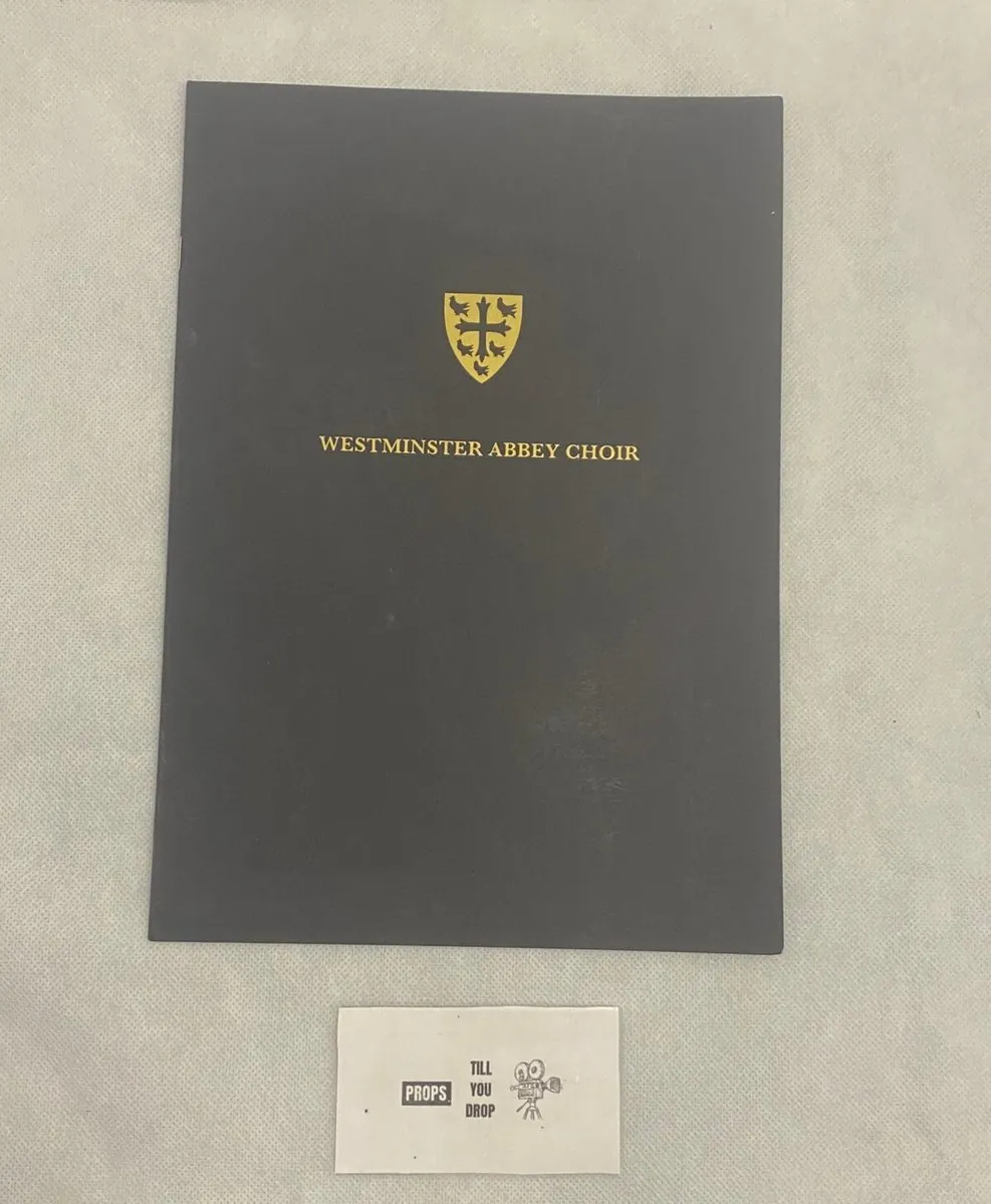 King Charles III Choir Song Book Screen Used Movie Prop Film TV COA Rare