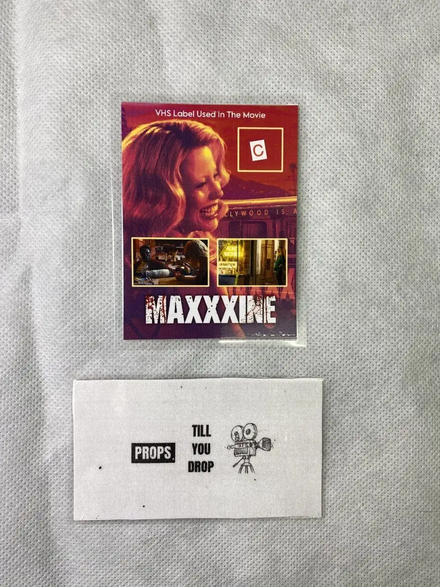 Maxxxine Piece Of VHS Label Used Movie Prop Film COA Rare HORROR Mia Goth