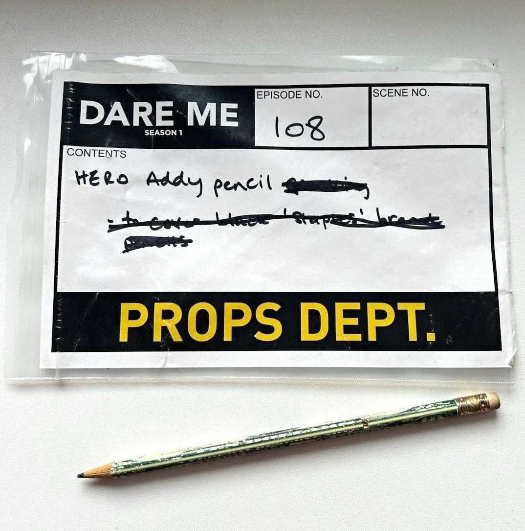 Dare Me Season 1 Episode 108 Hero Addy Pencil Original TV Prop COA Netflix