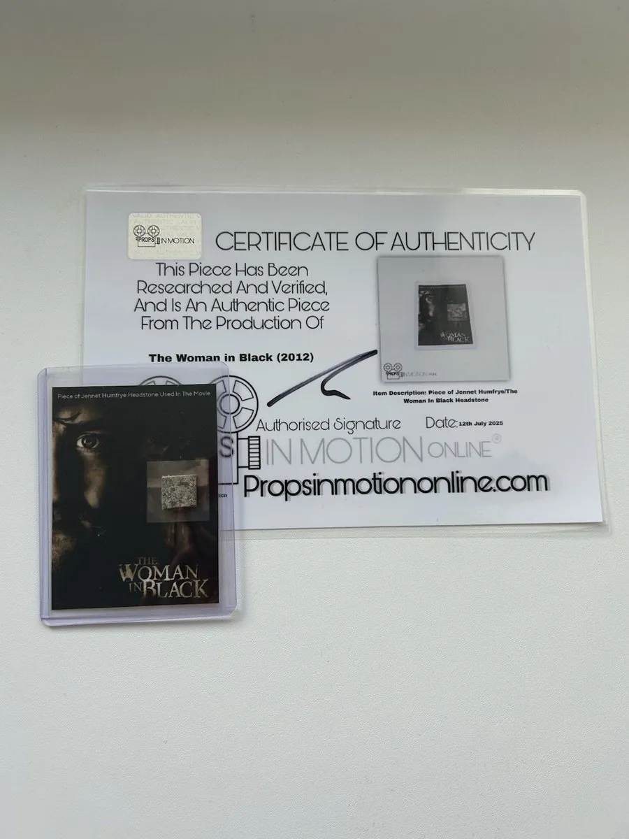 The Woman in Black (2012) Original Headstone Piece Film Prop Horror used coa