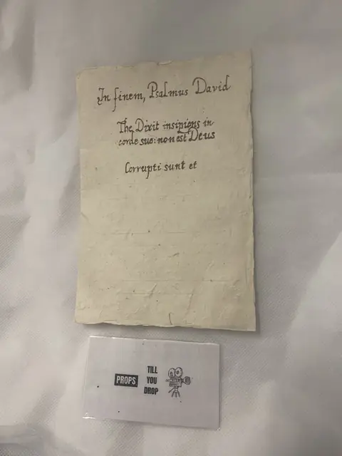 Becoming Elizabeth Book Writing Page Stage 2 Used Movie Prop Film TV COA Rare