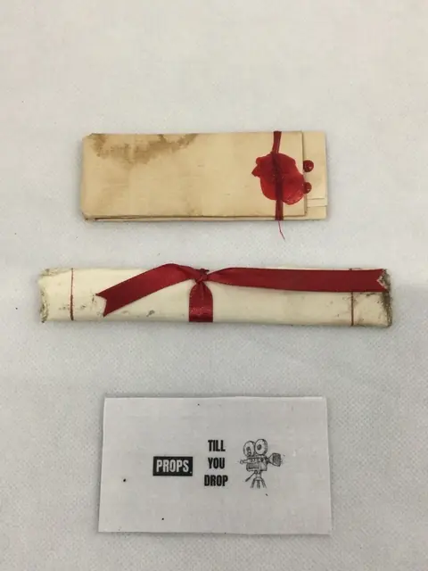 Anne Boleyn Wax Sealed Letter & Scroll Screen Used Movie Prop Film TV COA Rare
