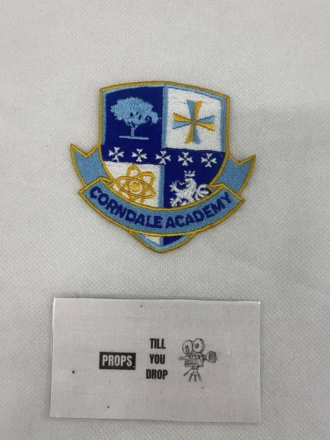 Top Boy School Uniform patch Screen Used Movie Prop Film TV COA Rare worn