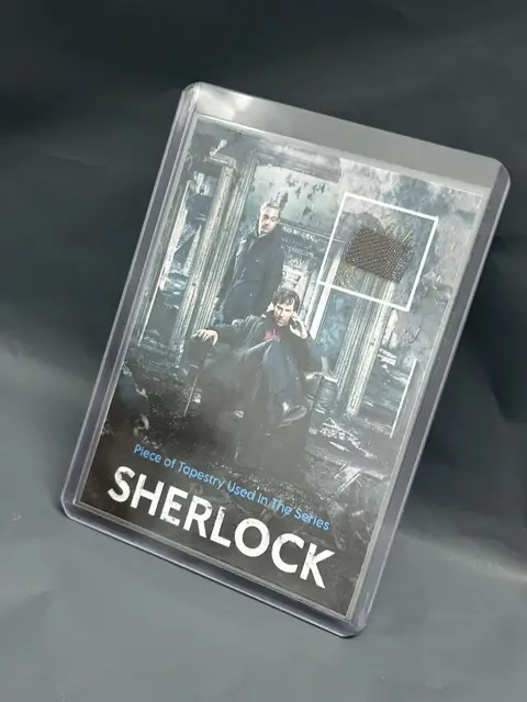 Sherlock Holmes Screen Used Tapestry Swatch TV Prop COA display series uk BBC