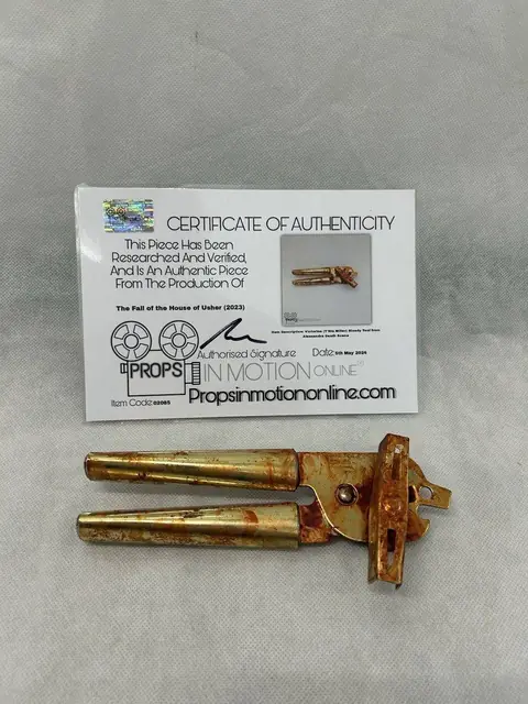 The Fall Of The House Of Usher Bloody Tool Used Film Prop COA Netflix