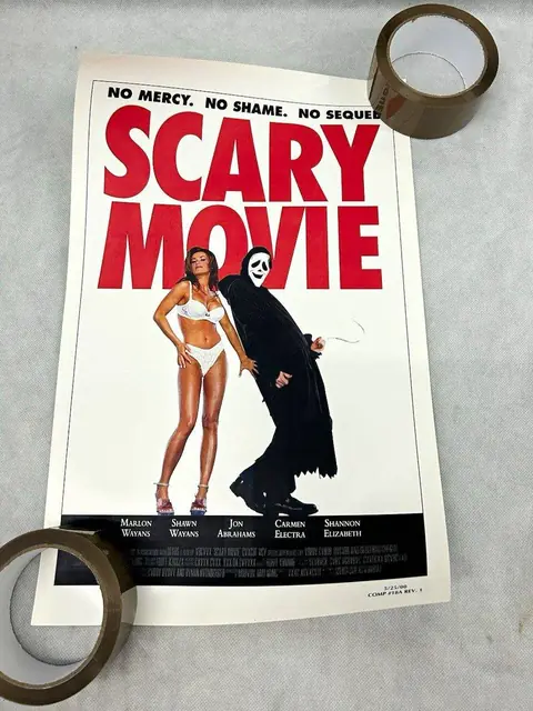 Scary Movie original Concept design poster film movie prop horror coa 2000 rare