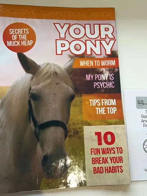 Free Rein TV Netflix Film Prop COA Rosie Pony Magazine production used drama