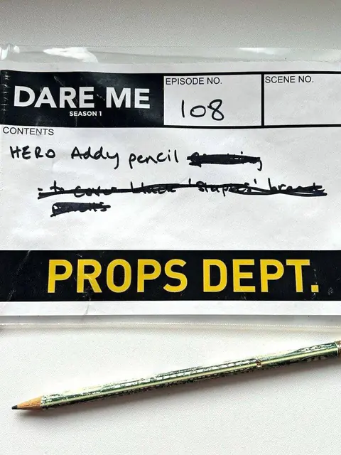 Dare Me Season 1 Episode 108 Hero Addy Pencil Original TV Prop COA Netflix