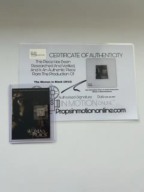 The Woman in Black (2012) Original Headstone Piece Film Prop Horror used coa